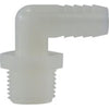 1/4 X 1/8 Hose Barb X MIP White Nylon Elbow 33038W