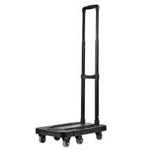 Folding Hand Truck 500 lbs Load Capacity Collapsible Luggage Cart with 6 Wheels Utility Dolly Platform Cart for Airport Travel Luggage