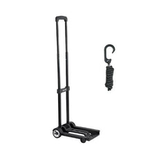 Folding Hand Truck 110 lbs Load Capacity Collapsible Luggage Cart with 2 Wheels Utility Dolly Platform Cart for Airport Travel Furniture Luggage