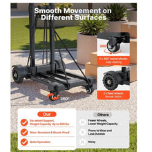 Folding Hand Truck 290 lbs Load Capacity Collapsible Luggage Cart with 4 Wheels Utility Dolly Platform Cart for Airport Travel Luggage