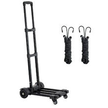 Folding Hand Truck 290 lbs Load Capacity Collapsible Luggage Cart with 4 Wheels Utility Dolly Platform Cart for Airport Travel Luggage