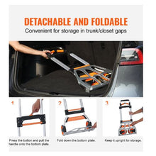 Folding Hand Truck 309 lbs Load Capacity Aluminum Portable Cart Convertible Hand Truck and Dolly with Telescoping Handle