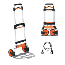 Folding Hand Truck 309 lbs Load Capacity Aluminum Portable Cart Convertible Hand Truck and Dolly with Telescoping Handle