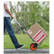 Folding Hand Truck 275 lbs Load Capacity Aluminum Portable Cart  Convertible Hand Truck and Dolly with Telescoping Handle