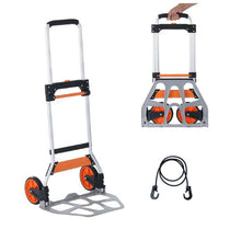 Folding Hand Truck 275 lbs Load Capacity Aluminum Portable Cart  Convertible Hand Truck and Dolly with Telescoping Handle