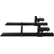 Pallet Forks Clamp On Tractor Bucket Forks with Adjustable Stabilizer Bar Heavy Duty Front Loader Forks Fork Attachment for Skid Steer
