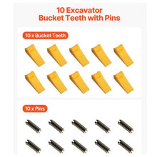 Excavator Bucket Teeth with Pins Bucket Tooth Set Compatible with 23 & 230 Series Excavators Heavy Duty Bolt on Digging Buckets Teeth for Skid Steer