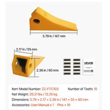 Excavator Bucket Teeth with Pins Bucket Tooth Set Compatible with 23 & 230 Series Excavators Heavy Duty Bolt on Digging Buckets Teeth for Skid Steer