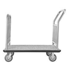 Luggage Cart 750 LBS Load Capacity Deluxe Platform Truck with Removable Front Frame Valet Cart with Grey Carpeted Deck and 6-inch Rubber Wheels
