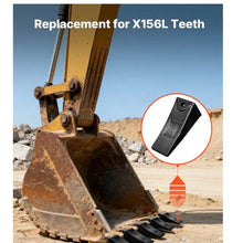 Excavator Bucket Teeth with Pins 4 Pack X156L Bucket Tooth Set for Smooth & Efficient Excavation Heavy Duty 5.3 in Long Digging Buckets Teeth Replacement for Skid Steer