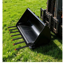 Clamp on Debris Forks for Buckets 4560lbs Load Capacity Heavy Duty Pallet Forks for Tractor Loader Skid Steer Bolt on Bucket Attachments