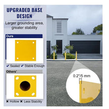 Safety Bollard 36 Inch Height Bollard Post 4.5 Inch Diameter Steel Pipe Safety Bollard Post Yellow Steel Bollard with 8 Anchor Bolts