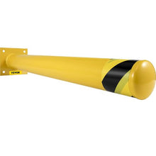 Safety Bollard 36 Inch Height Bollard Post 4.5 Inch Diameter Steel Pipe Safety Bollard Post Yellow Steel Bollard with 8 Anchor Bolts