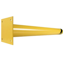 Safety Bollard 36 Inch Height Bollard Post 4.5 Inch Diameter Steel Pipe Safety Bollard Post Yellow Steel Bollard with 8 Anchor Bolts