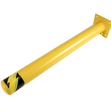Safety Bollard 36 Inch Height Bollard Post 4.5 Inch Diameter Steel Pipe Safety Bollard Post Yellow Steel Bollard with 8 Anchor Bolts
