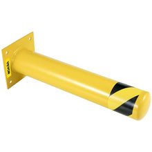 Safety Bollard 2"x4.5" Safety Barrier Bollard 4-1/2" OD 42" Height Yellow Powder Coat Pipe Steel Safety Barrier with 4 Free Anchor Bolts