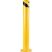 Safety Bollard 42 Inch Height Bollard Post 5.5 Inch Diameter Steel Pipe Safety Bollard Post  Steel Safety Bollard with 8 Anchor Bolts