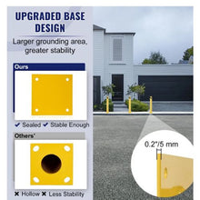Safety Barrier Bollard 4-1/2" OD 36" Height Yellow Powder Coat Pipe Steel Safety Barrier with 4 Free Anchor Bolts