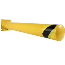 Safety Barrier Bollard 4-1/2" OD 36" Height Yellow Powder Coat Pipe Steel Safety Barrier with 4 Free Anchor Bolts