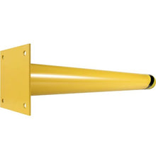 Safety Barrier Bollard 4-1/2" OD 36" Height Yellow Powder Coat Pipe Steel Safety Barrier with 4 Free Anchor Bolts