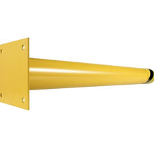 Safety Barrier Bollard 4-1/2" OD 36" Height Yellow Powder Coat Pipe Steel Safety Barrier with 4 Free Anchor Bolts