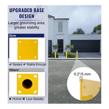 Safety Bollard 42 Inch Height Bollard Post 4.5 Inch Diameter Steel Pipe Safety Bollard Post Steel Safety Bollard with 8 Anchor Bolts