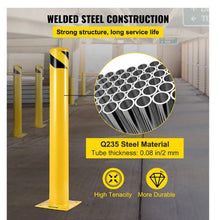 Safety Barrier Bollard 5-1/2" OD 48" Height Yellow Powder Coat Pipe Steel Safety Barrier with 4 Free Anchor Bolts