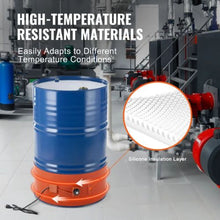 Metal Drum Heater 1200 Watt 10 inch Width Pail Heating Band for 55 Gallon Barrel 86-302℉ Adjustable Thermostat High Efficiency Silicone Grease Keg Heater
