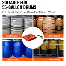 Metal Drum Heater 1200 Watt 10 inch Width Pail Heating Band for 55 Gallon Barrel 86-302℉ Adjustable Thermostat High Efficiency Silicone Grease Keg Heater