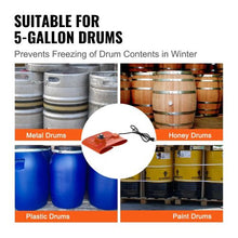 Metal Drum Heater 800 Watt 7.75 inch Width 86-302℉ Adjustable Thermostat High Efficiency Silicone Grease Keg Heater