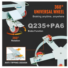 55 Gallon Heavy Duty Drum Dolly 1250lbs Load Capacity Barrel Dolly Cart Drum Caddy Non Tipping Hand Truck Capacity Dollies with Steel Frame 5 Swivel Casters Wheel