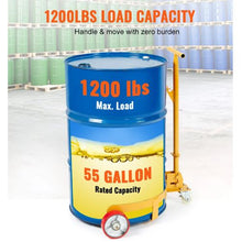 55 Gallon Drum Dolly 1200 lbs Load Capacity Barrel Dolly Cart Drum Caddy Round Dolly Steel Low Profile Heavy Duty Steel Frame with Adjustable Handle 3 Wheels