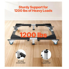 Fridge Stand Mobile Base 1200 lbs Load Capacity Washing Machine Stand with 8 Locking Twin Wheels and 4 Brakes Refrigerator and Dryer