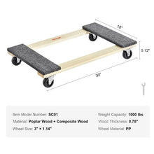 Furniture Dolly 1000 lbs Load Capacity Heavy Duty Hardwood Furniture Moving Dolly Moving Cart with Wheels for Heavy Furniture