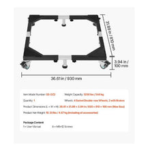Fridge Stand Mobile Base 1200 lbs Load Capacity Washing Machine Stand with 8 Locking Twin Wheels and 4 Brakes Refrigerator and Dryer