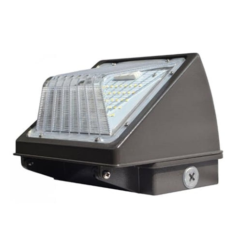 90W LED Wallpack light 10800lm 5000K100-277V 120 degrees Dark Bronze housing Clear cover