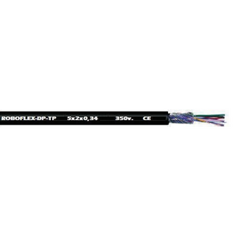 24 AWG 7 Cores 14/34 Stranded ROBOFLEX BC Polyurethane Torsion Black Cable 7902407