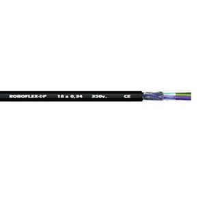 18 AWG 25 Cores 24/32 Stranded ROBOFLEX-DP BC Shielded Polyurethane Torsion Black Cable 7911825