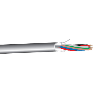 West Penn 253186B 18 AWG 6C 7x26 Stranded Bare Copper Shielded Plenum Low Voltage Communication Cable