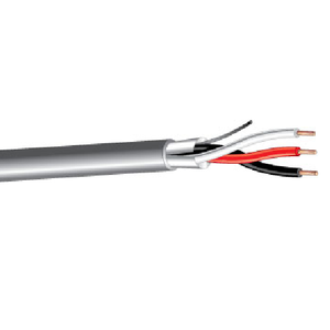 West Penn 25300B 22 AWG 3C Solid Bare Copper Shielded Plenum Low Voltage Communication Cable