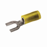 Burndy TN106F 12 - 10 AWG #4 - #6 Stud Tin-Plated Nylon Insulated Copper Fork Tongue Terminal Lug Yellow