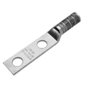 Burndy YAZ382NNTFX 500/550 MCM 1/2" Stud 2 Hole Inspection Window Long Barrel Copper Terminal Lug