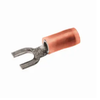 Burndy TN188F 22 - 18 AWG #6 - #8 Stud Tin-Plated Nylon Insulated Copper Fork Tongue Terminal lug Red