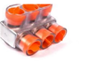 Thomas and Betts CSB-500-3-S 500 MCM to 6 AWG 3 Port Dual Rated Same Side Splice Connector Clear