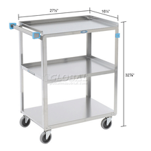 Steel Utility Cart W/3 Shelves 300 Lb Capacity 27-1/2"L X 16-1/4"W X 32-1/8"H Lakeside 311