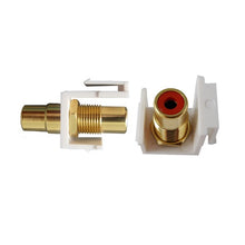 RCA Double Female Keystone Insert Gold Plated Insulator (Pack of 100)
