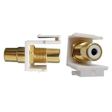 RCA Double Female Keystone Insert Gold Plated Insulator (Pack of 100)