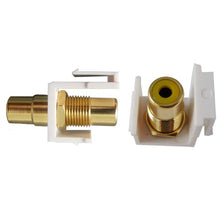 RCA Double Female Keystone Insert Gold Plated Insulator (Pack of 100)
