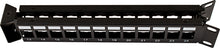 24 Port Angled with Support Bar Black Blank Patch Panel  V-Type with Cable Manager 043-383/A/24