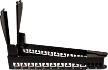 24 Port Angled with Support Bar Black Blank Patch Panel  V-Type with Cable Manager 043-383/A/24